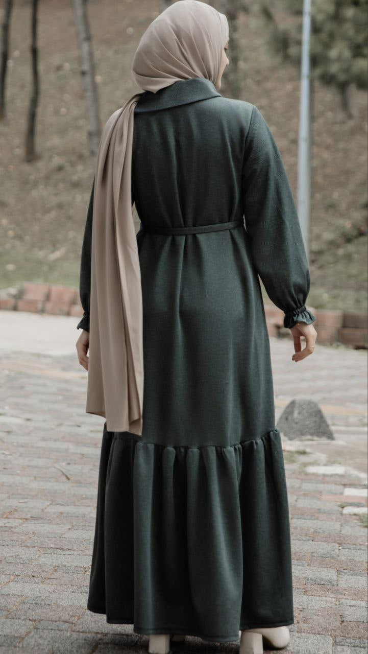 فستان ازرار جانبية