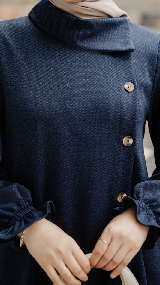 فستان ازرار جانبية