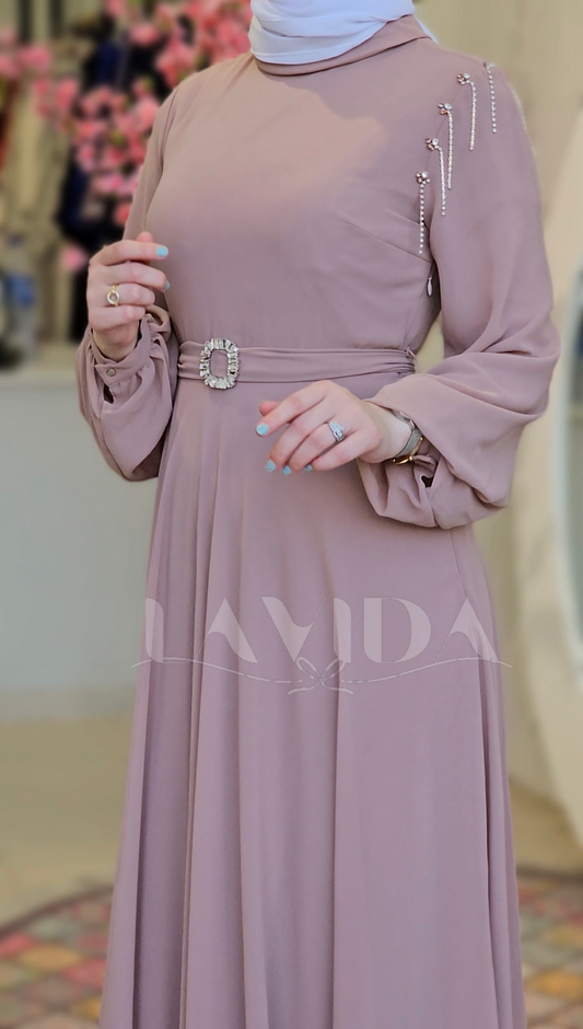 فستان ستراس عالكتف