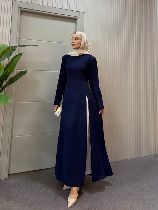 فستان مع سحّاب جانبي يمكن فتحه