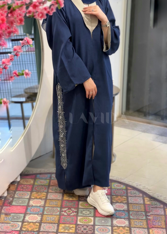 عبايه عملي كُحلي