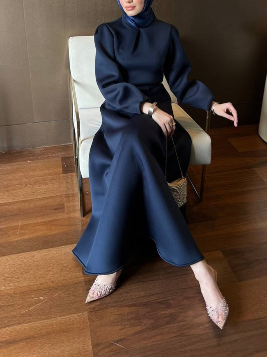 فستان كلوش كحلي