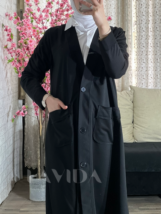 طقم قطعتين جكيت أزرار اسود