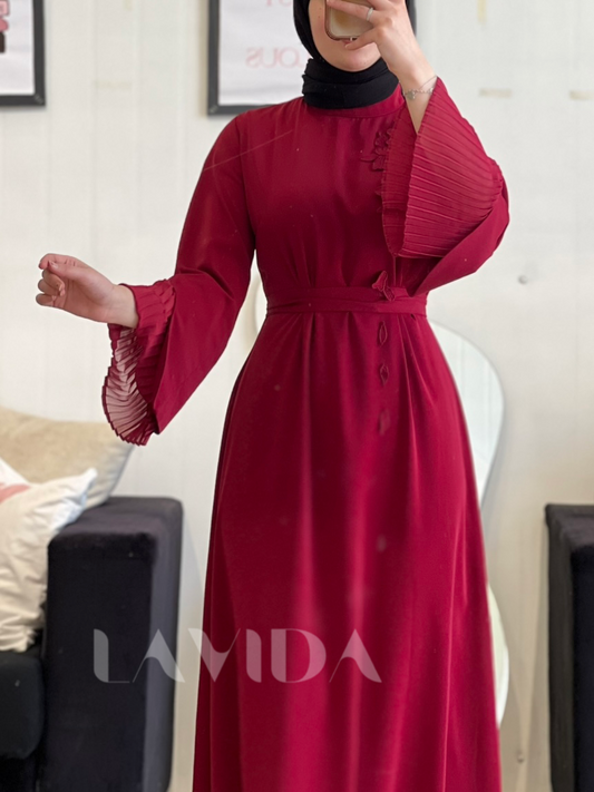 فُستان إيد كسرات (خمري)