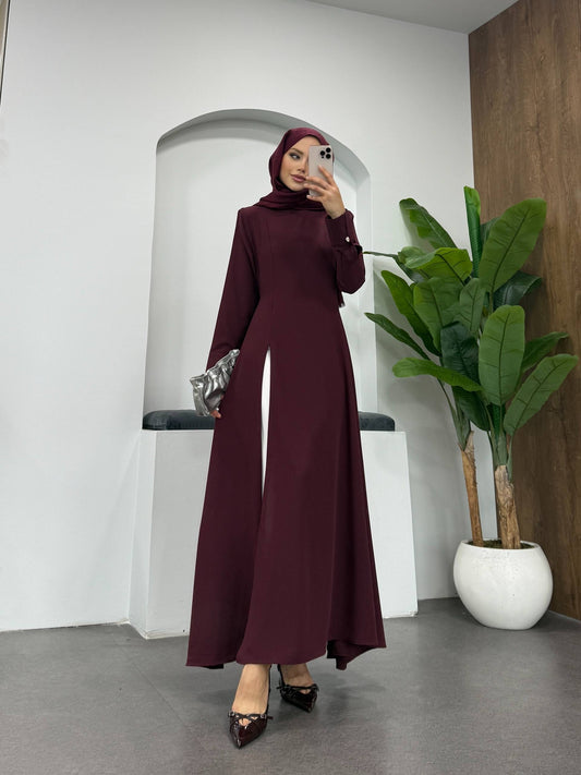 فستان مع سحّاب جانبي يمكن فتحه