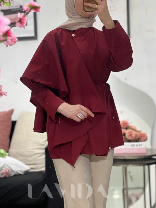 قميص رفرف (برغندي)