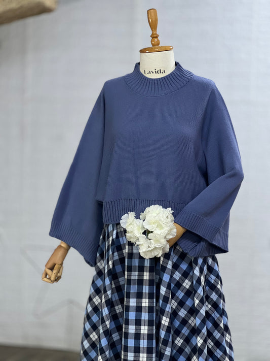 طقم تنورة و بلوز (ازرق)