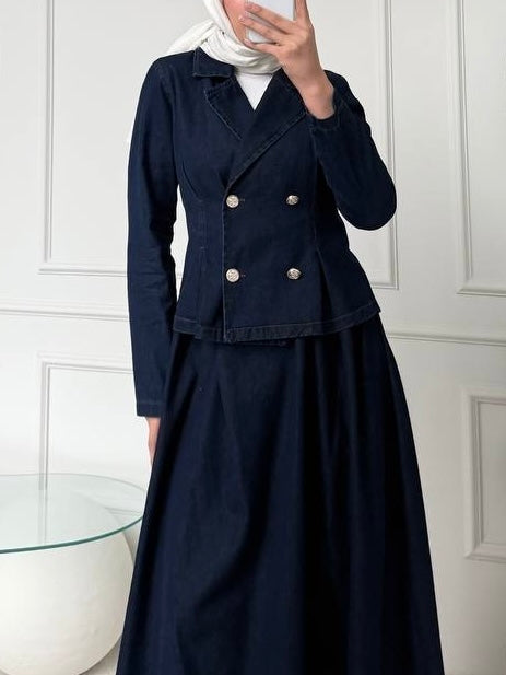 طقم جكيت و تنورة جينز