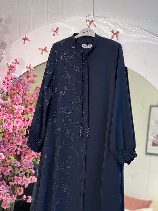 عباية معرق وسادة كحلي