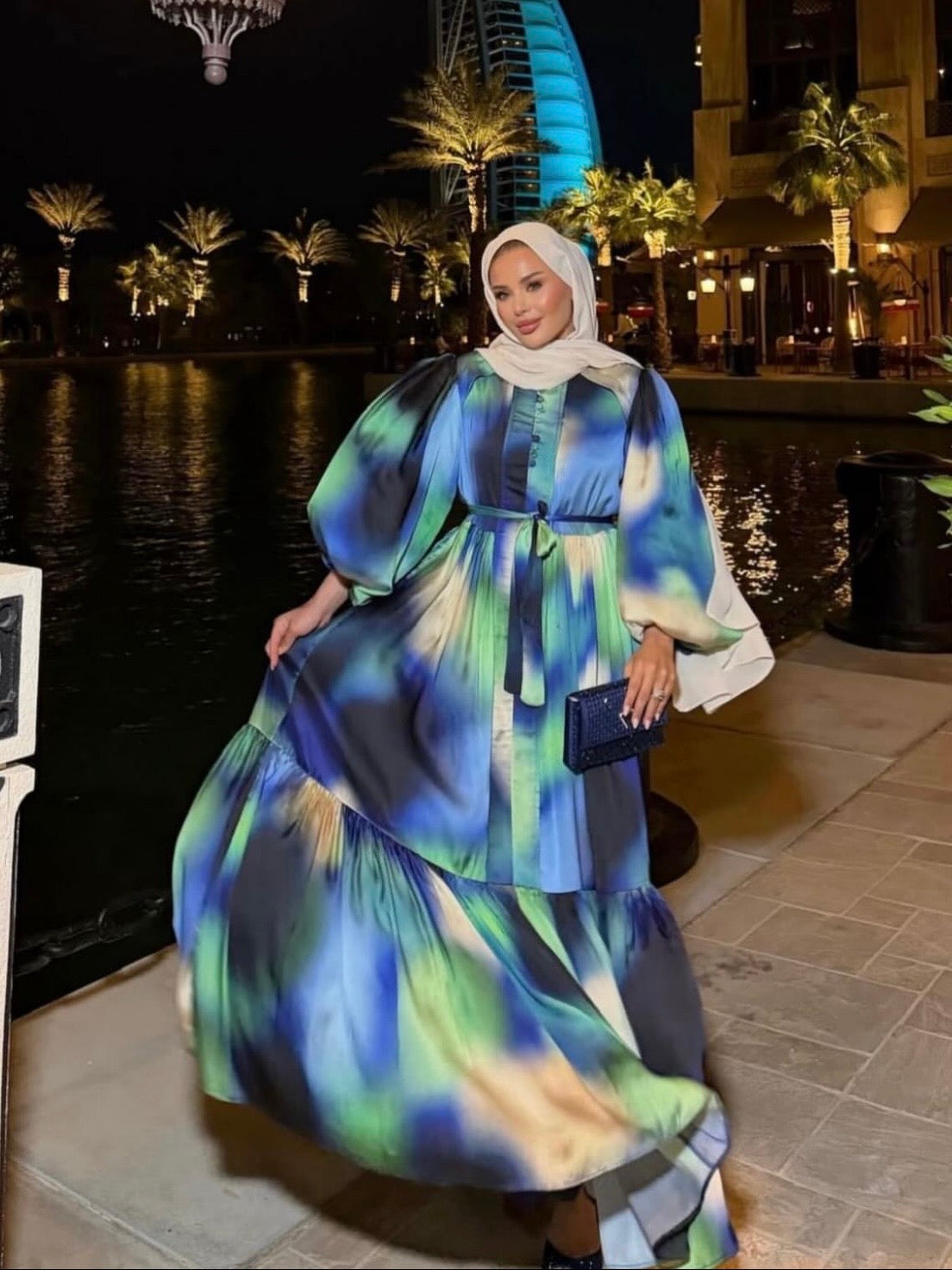 فستان مموج فلو