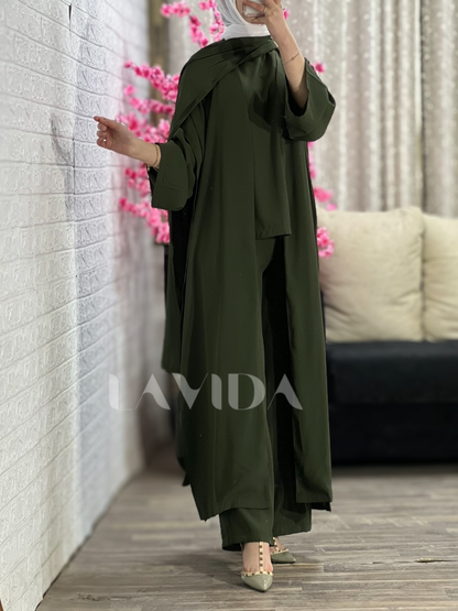 طقم كامل ٤ قطع زيتي
