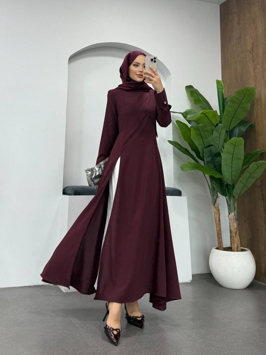 فستان مع سحّاب جانبي يمكن فتحه