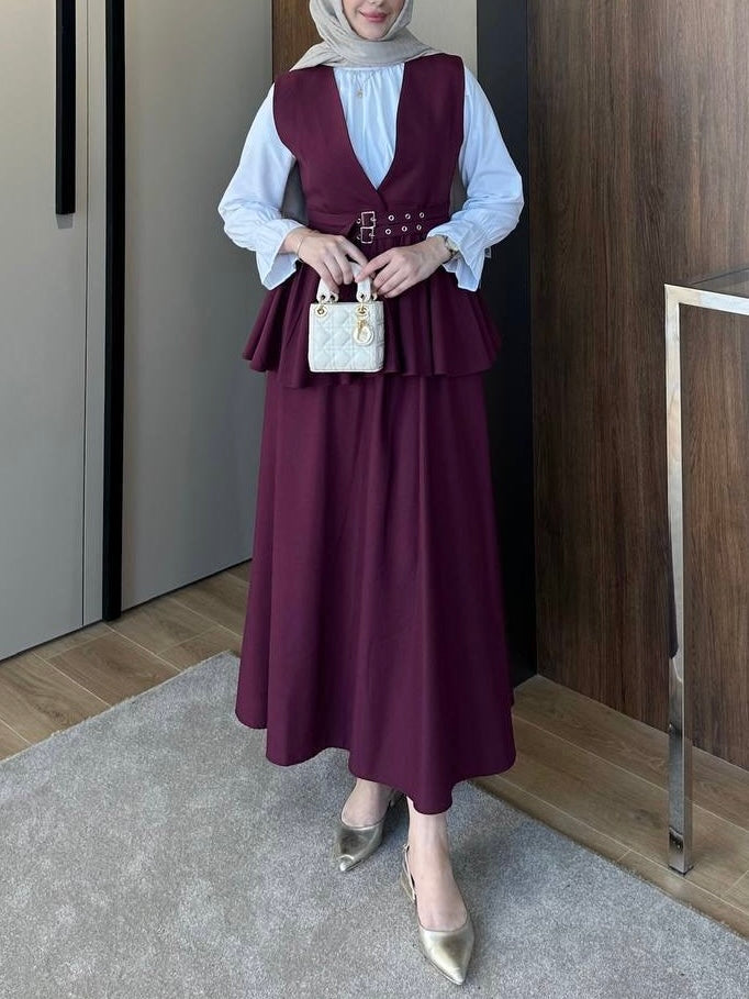 طقم تنورة و فيست