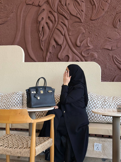 طقم جكيت رسمي طويل مع بنطلون "اسود"