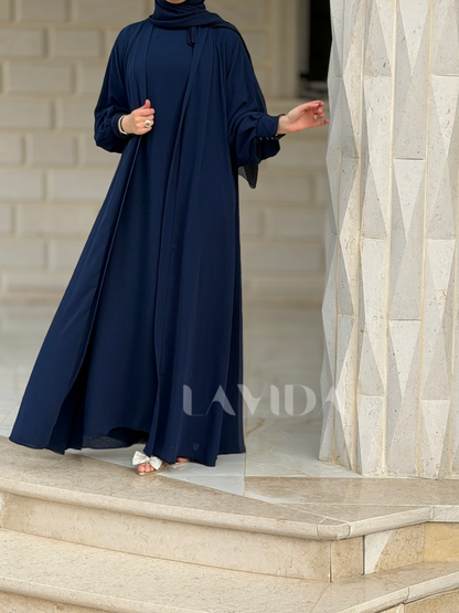 عباية شيفون كلوش (مع شال بنفس اللون هدية)