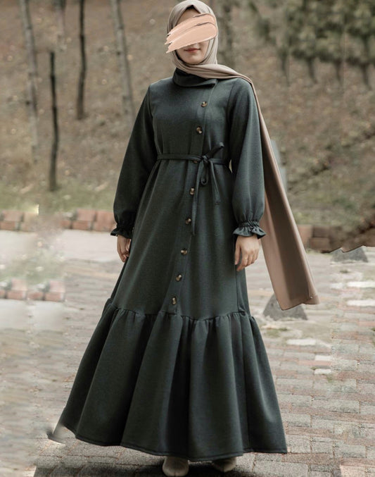 فستان ازرار جانبية