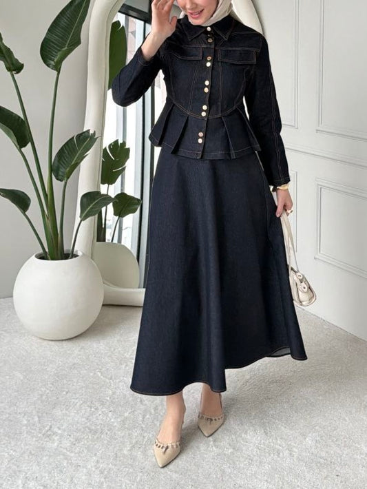 طقم جكيت و تنورة جينز