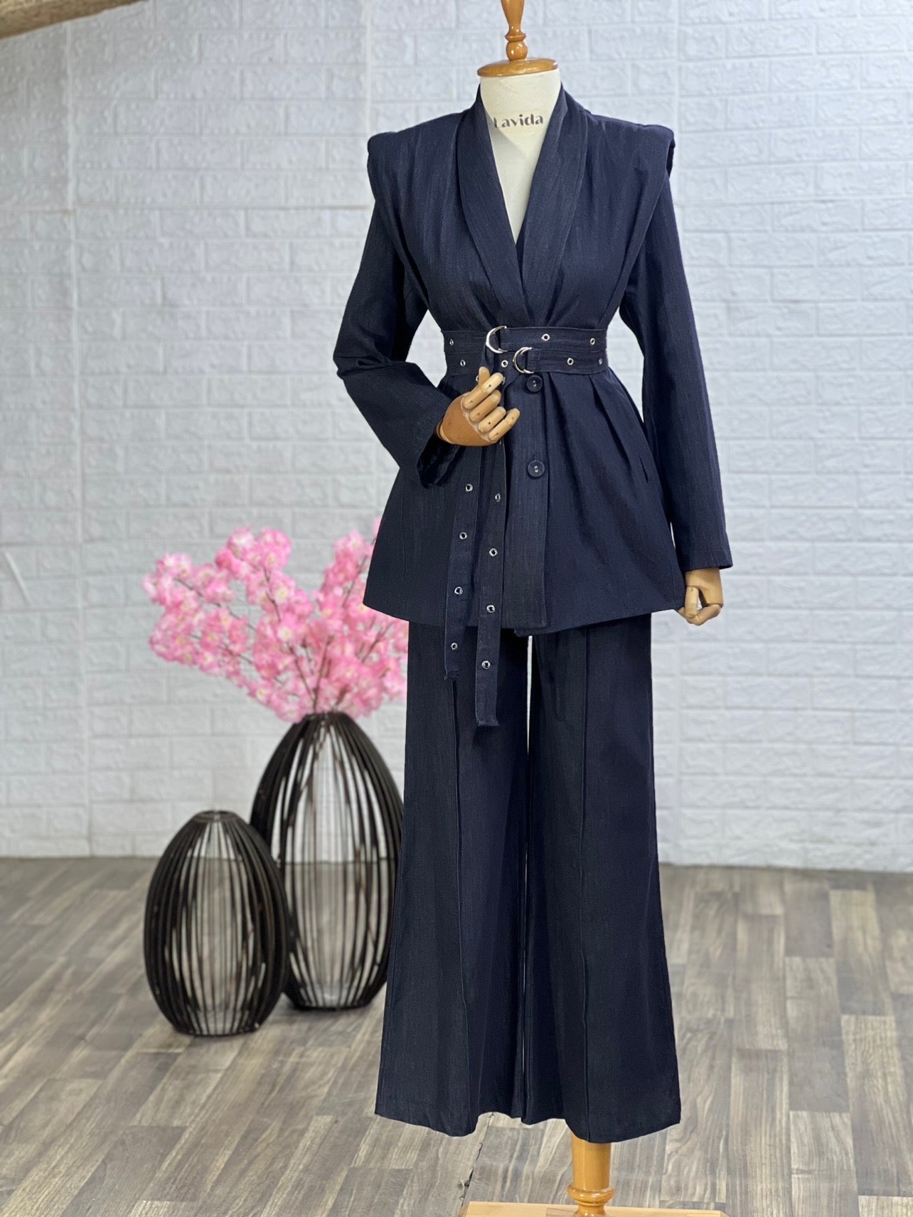 طقم جينز جكيت وبنطلون