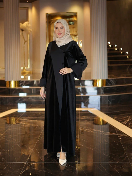 عباية مخمل اسود