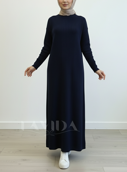 فستان بيسك كحلي