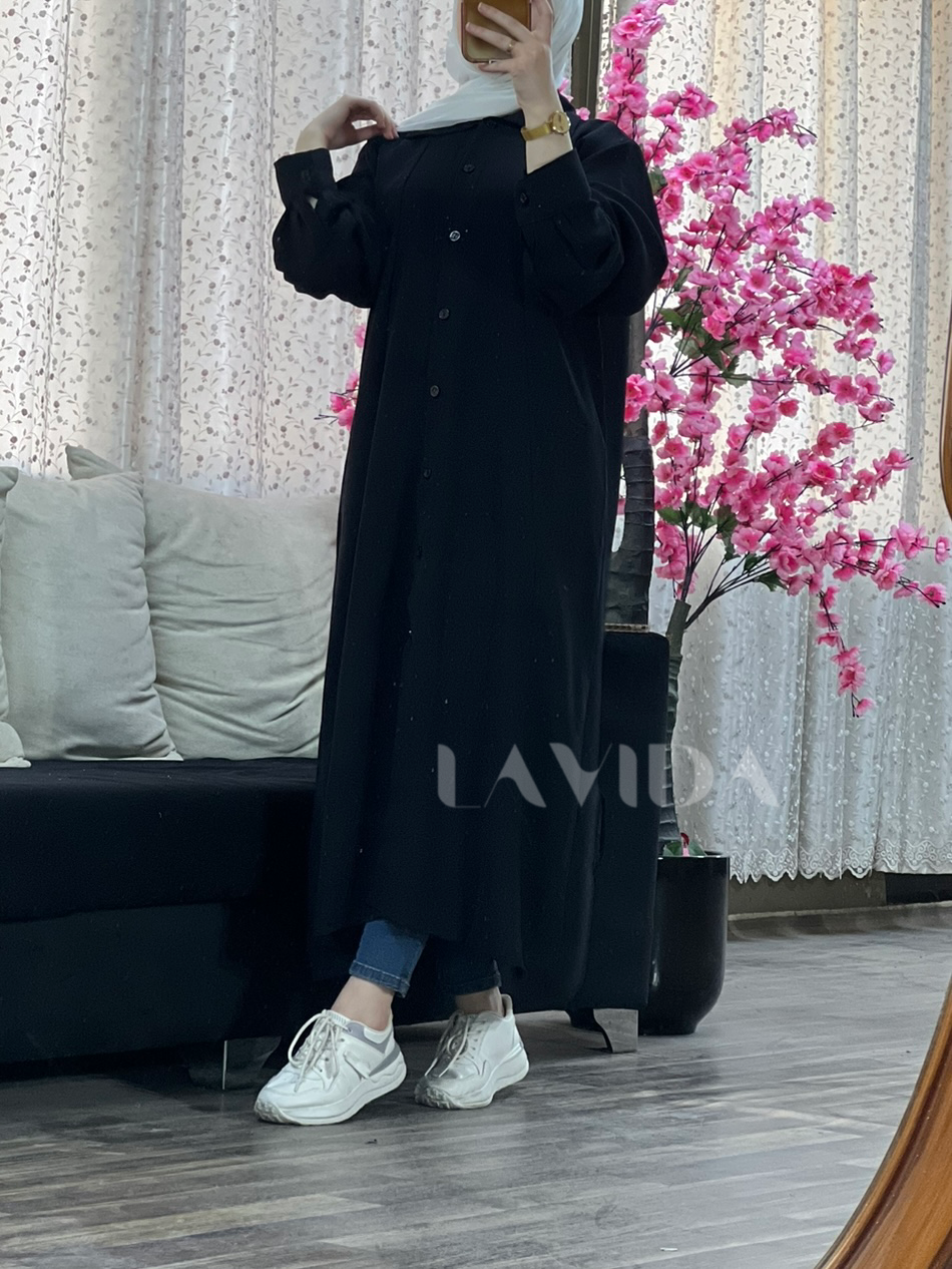 قميص طويل (اسود)