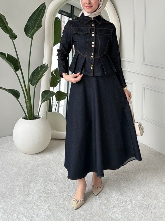 طقم جكيت و تنورة جينز