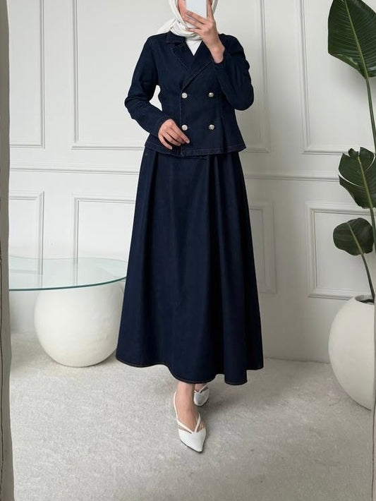 طقم جكيت و تنورة جينز