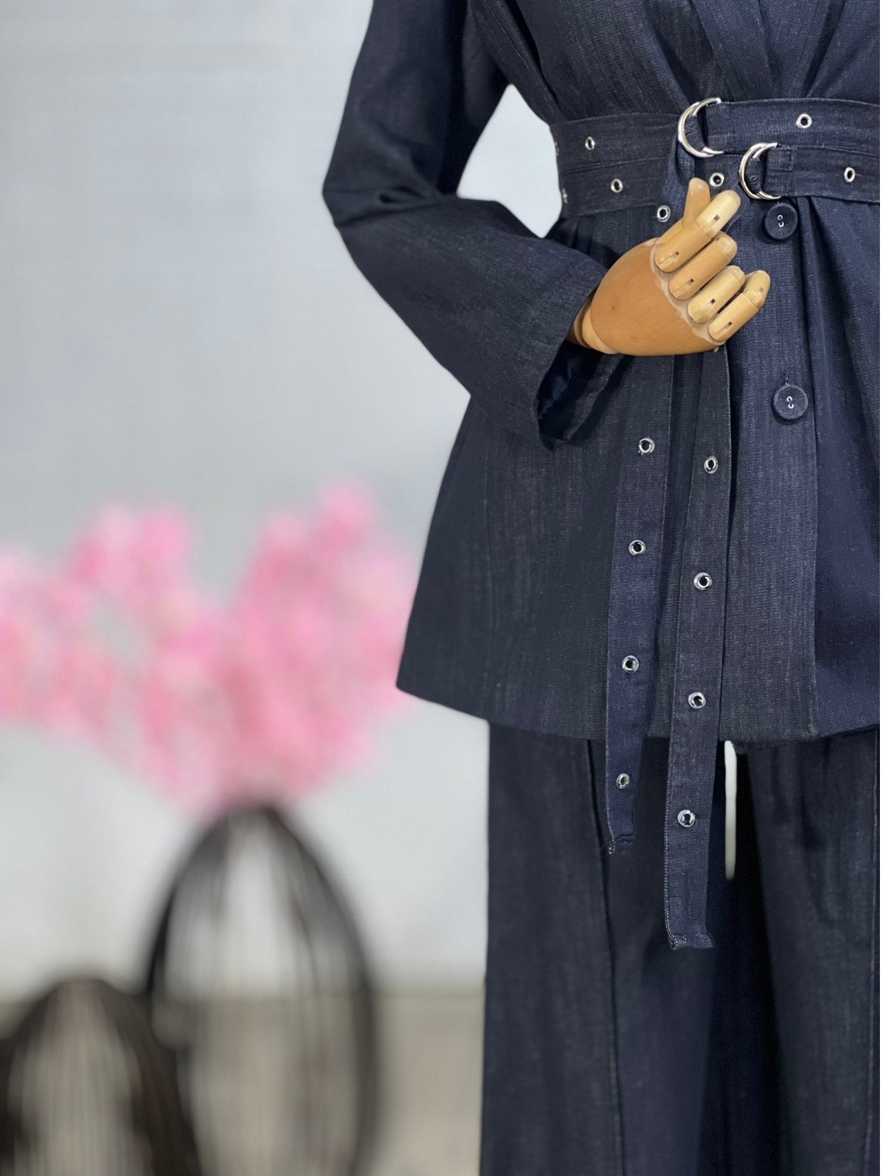 طقم جينز جكيت وبنطلون