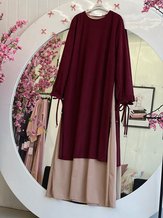 فستان شرعي مع تونيك طويل