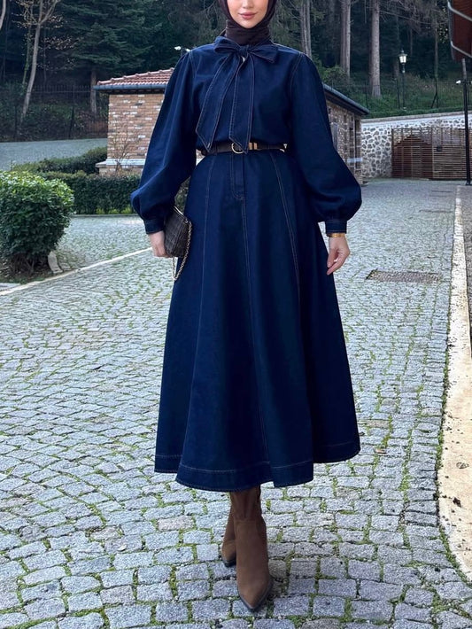 طقم بلوز و تنورة جينز