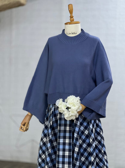 طقم تنورة و بلوز (ازرق)