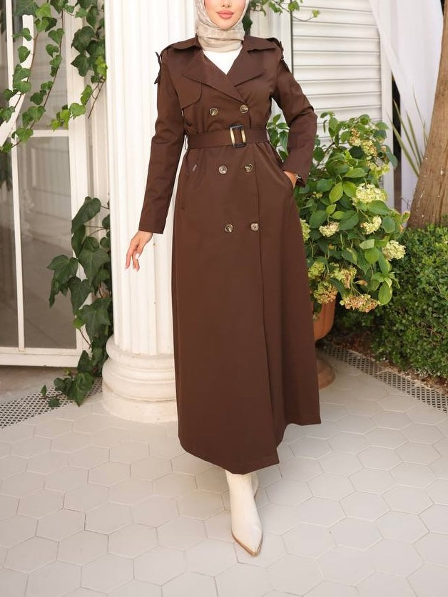 ترانشكوت طويل (بني)