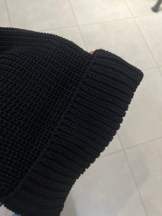 طقم صوف ثقيل تنورة (اسود)