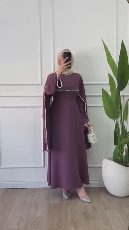 فستان مع ردة عالكتف